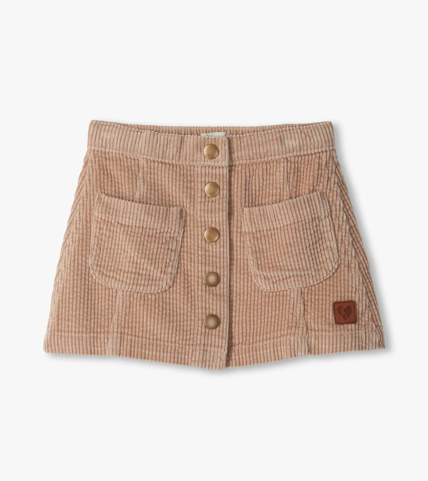 Taupe A-Line Corduroy Skirt