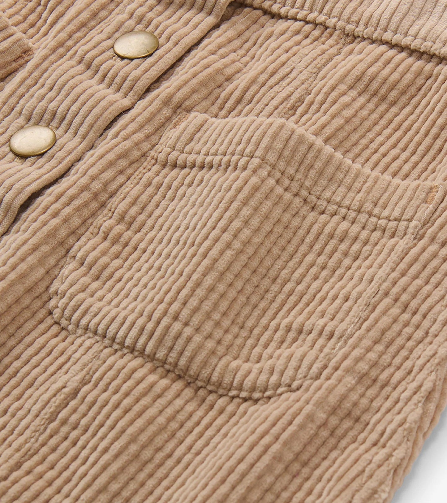 Taupe A-Line Corduroy Skirt