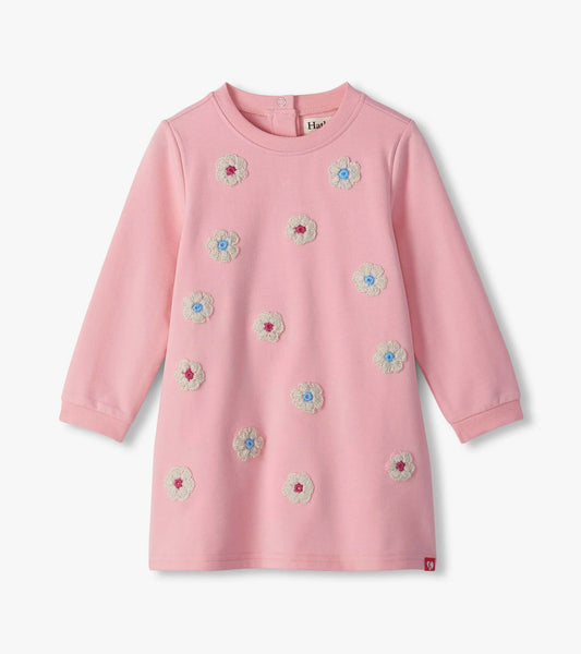 Orchid Pink Flower Teddy Bear Dress