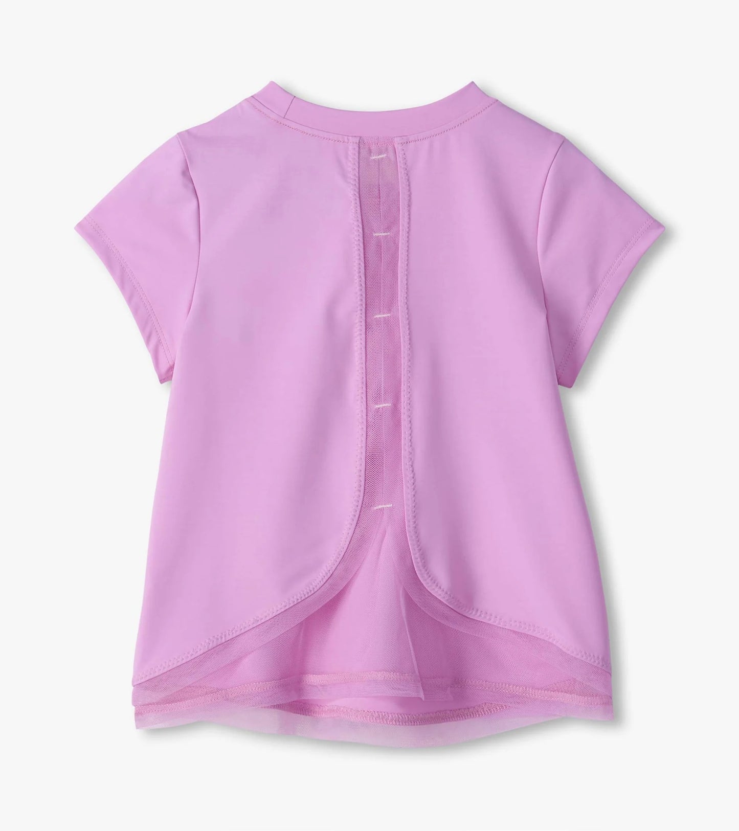 Sheer Lilac Mesh Trim Tee Shirt