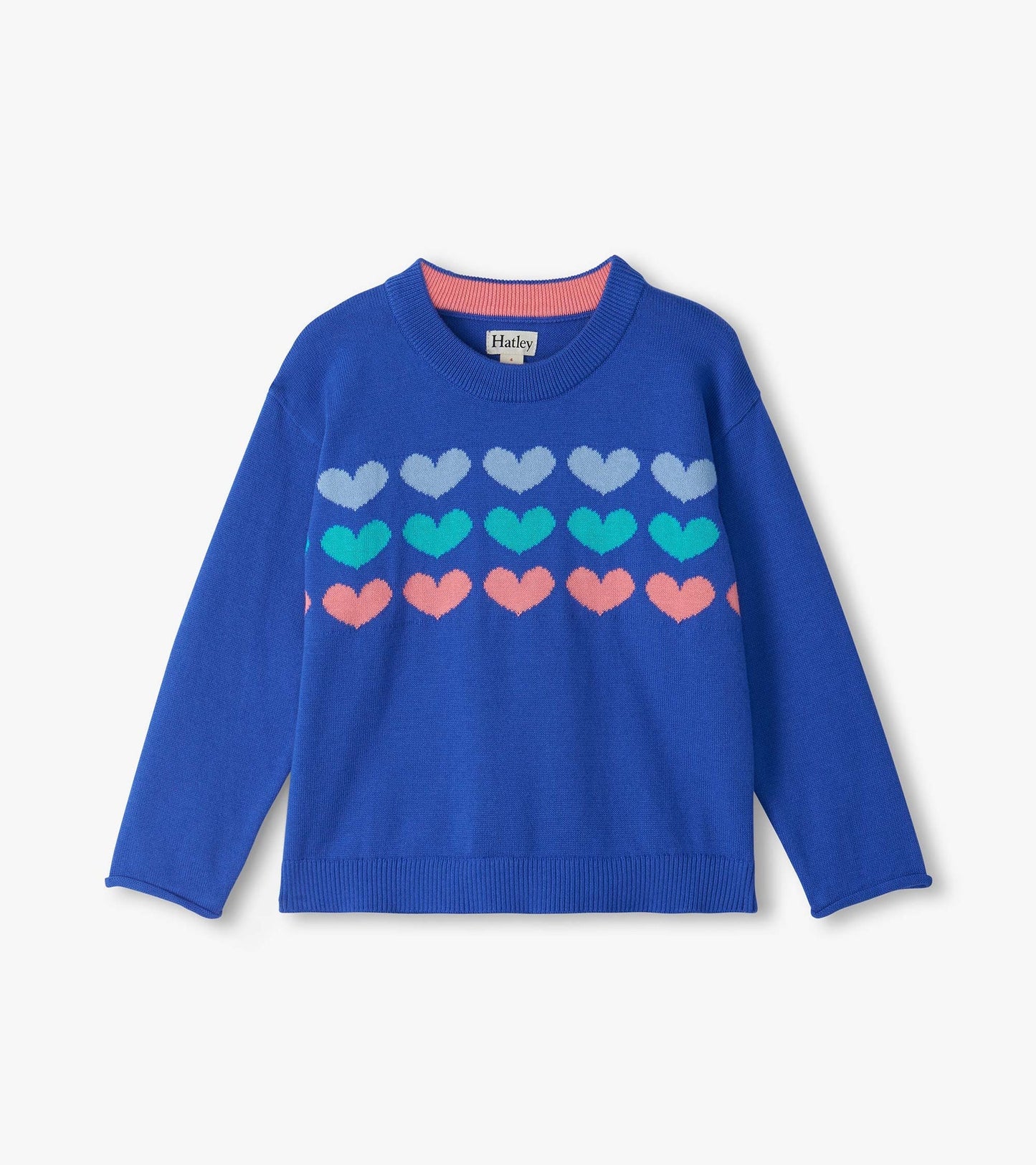Heart Stripes Crew Neck Sweater