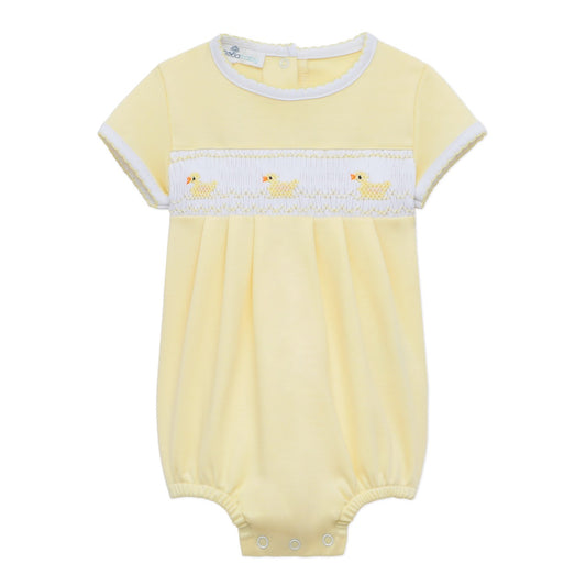 Little Ducklings Smocked Bubble - Yellow