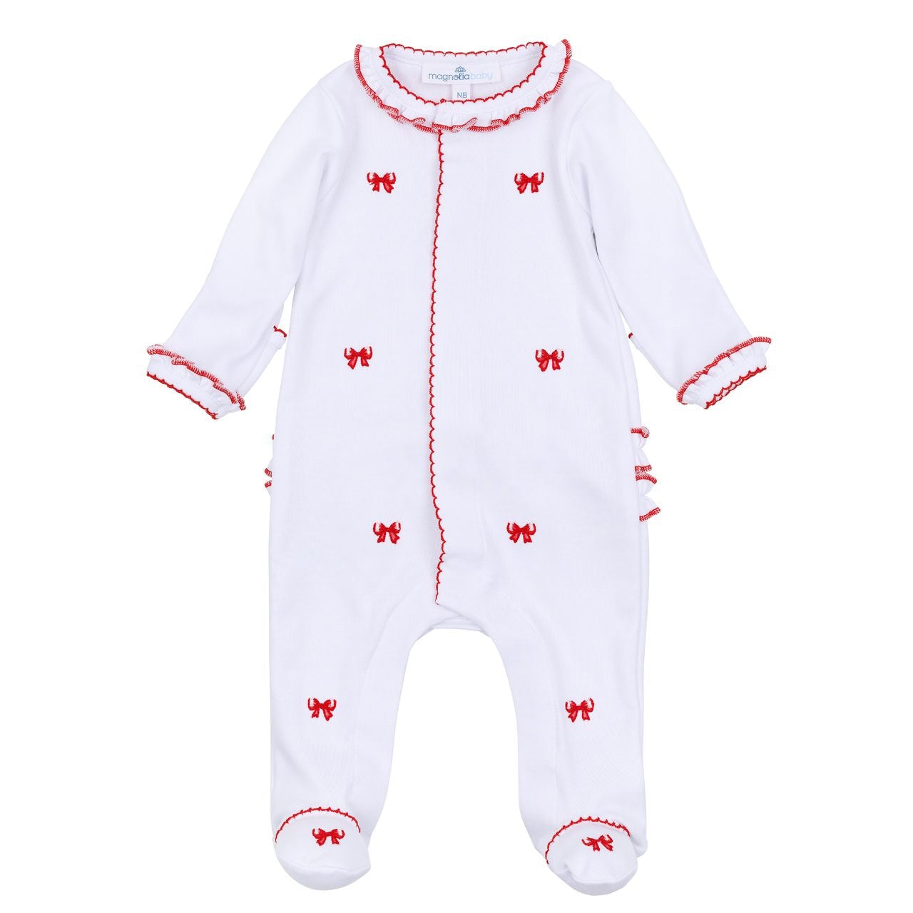 Scarlett Bows Ruffle Footie