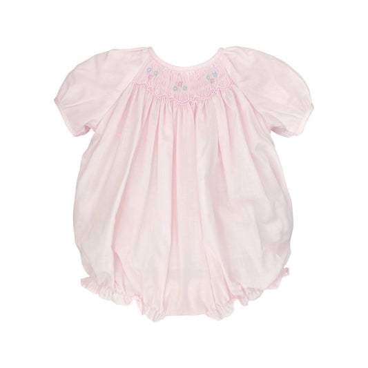 Pink Bubble with Flower Smocking