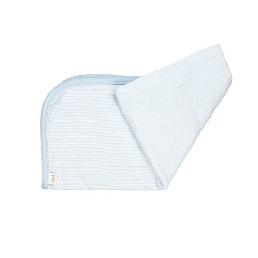 Organic Cotton Blanket - Blue Stripe