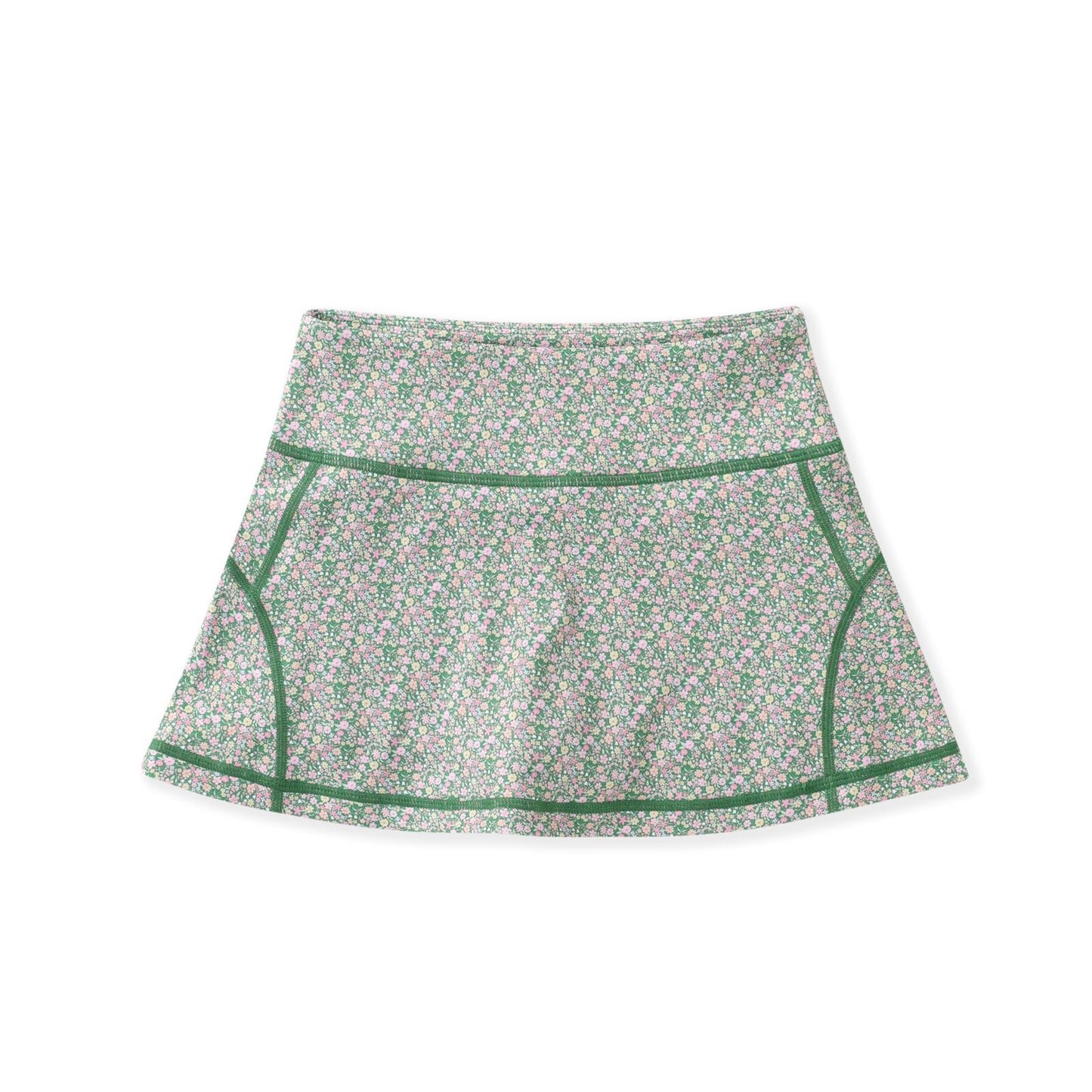 Olive Ditsy Floral Tennis Skirt