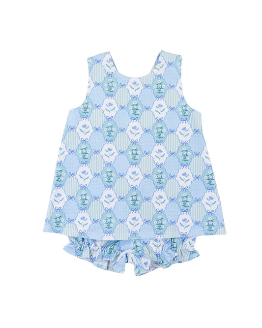 Floral Blues Cassidy Crossover Set