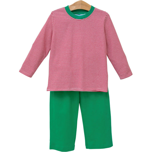 Miller Pants Set - Red Stripe/Green