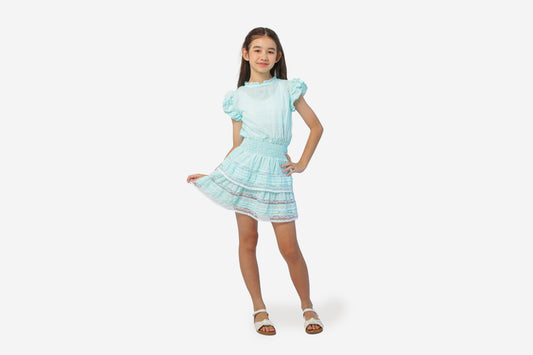 Lennon Dress - Mint Swiss Dot