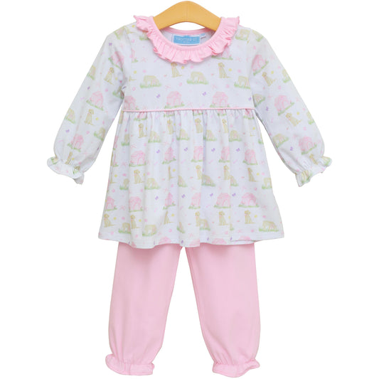 Puppy Pals Ruffle Bloomer Pants Set