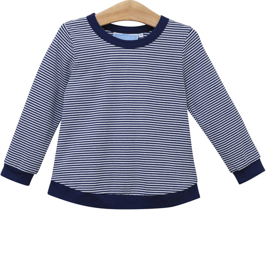 Reagan Top - Navy Stripe