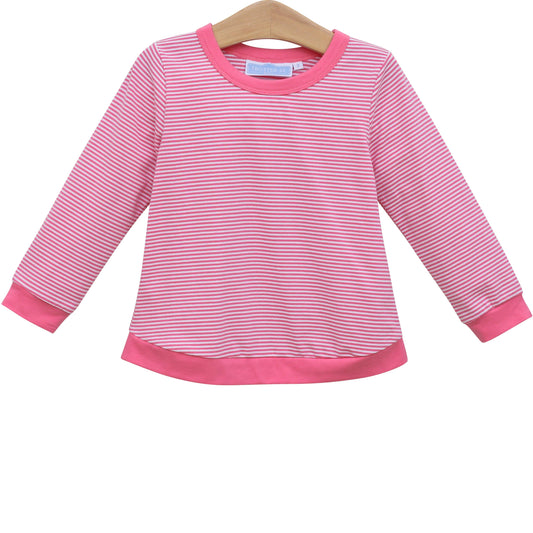 Reagan Top - Pink Stripe
