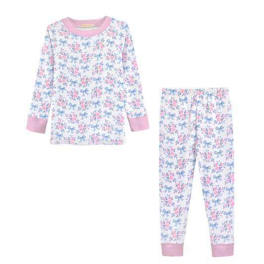 Blue Floral Bows Pajamas