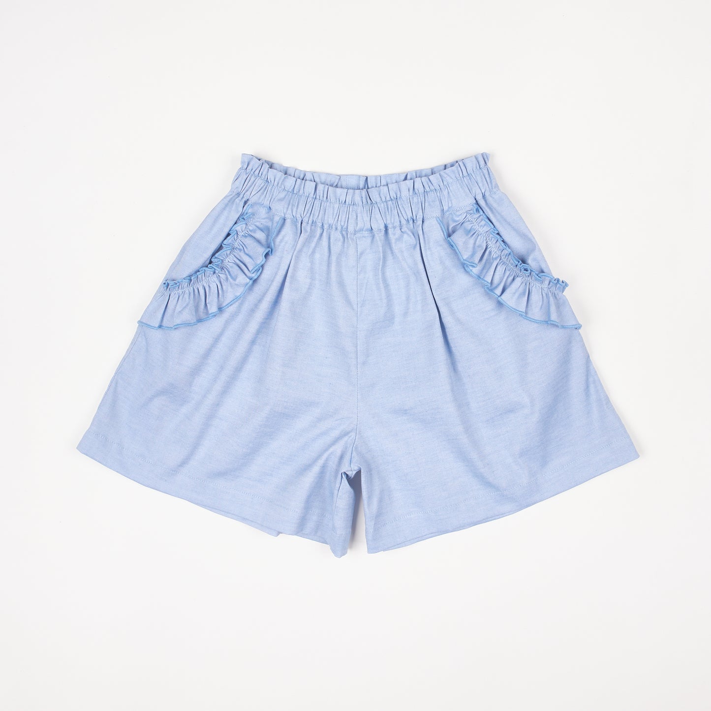 Blue Chambray Shorts