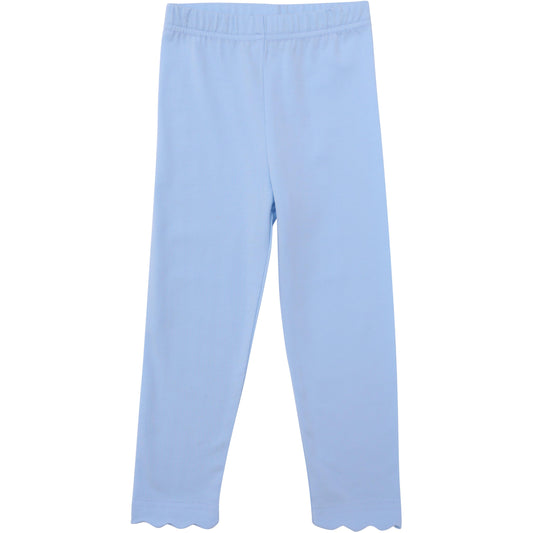 Scallop Leggings - Light Blue