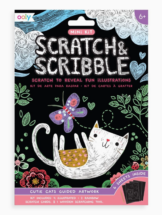 Mini Scratch & Scribble Art Kit: Cutie Cats