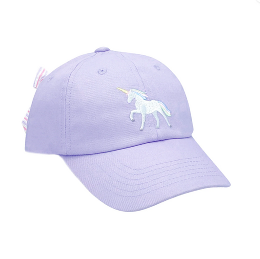 Rainbow Unicorn Bow Back Hat