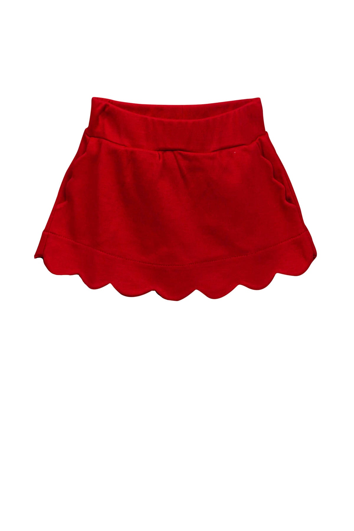 Scallop Skort - Red