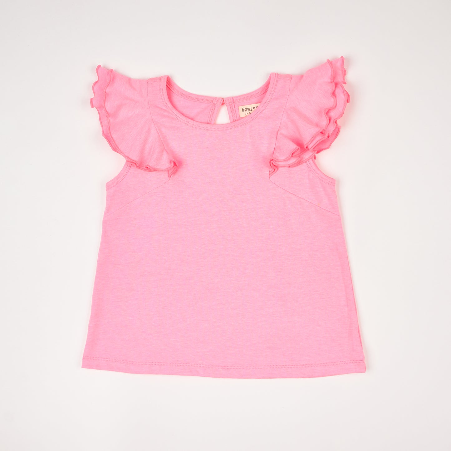 Pink Flutter Sleeve Top