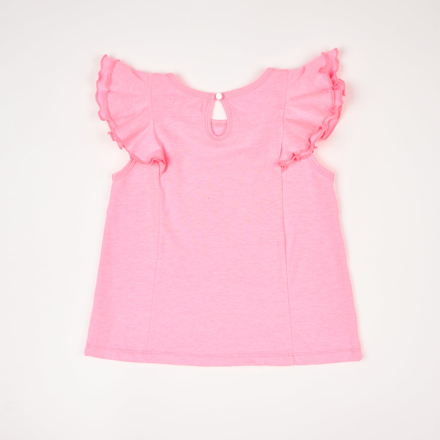 Pink Flutter Sleeve Top