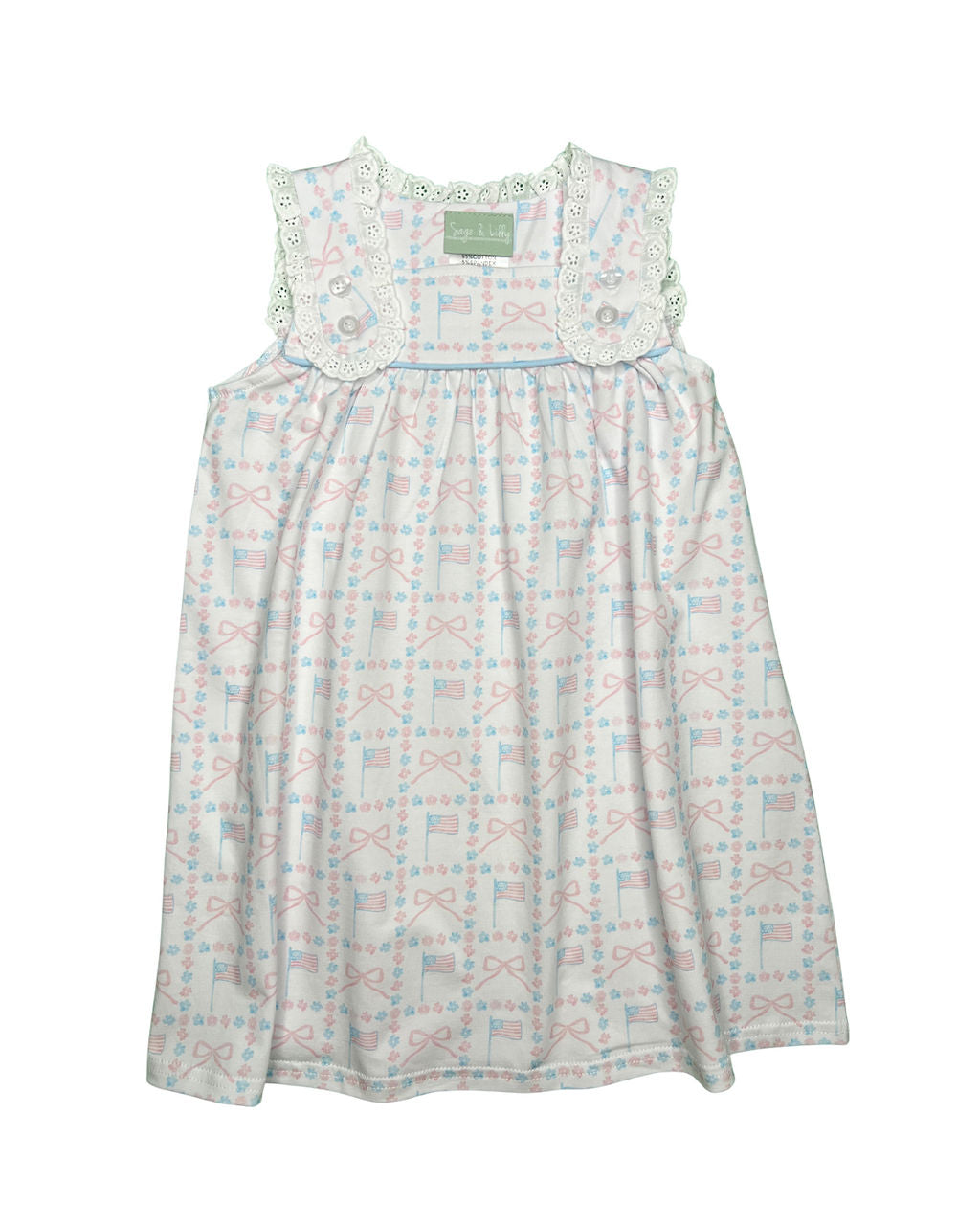 USA Flags Eyelet Dress