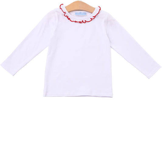 Vera Ruffle Top - Red