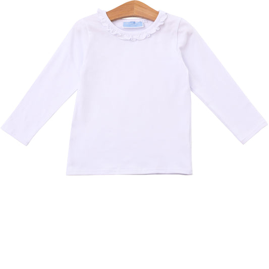 Vera Ruffle Top - White