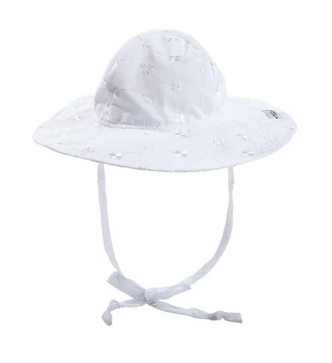 Floppy Hat - White Eyelet