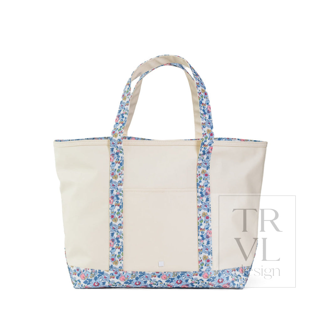 Maxi Tote - Coated Canvas Large Natural With Bridgehampton Trim