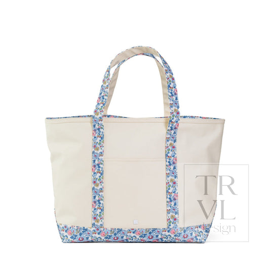 Maxi Tote - Coated Canvas Large Natural With Bridgehampton Trim