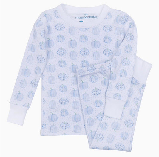 Precious Pumpkins Toddler Long Pajamas - Light Blue