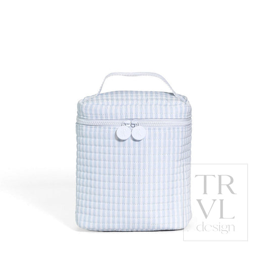 Quilted Go Go Lunch Insulated Bag - Pimlico Stripe Blue
