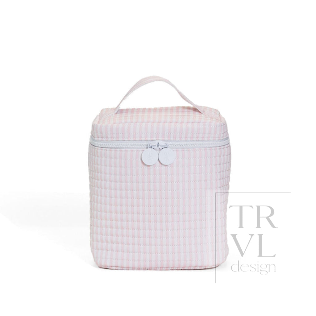 Quilted Go Go Lunch Insulated Bag - Pimlico Stripe Pink