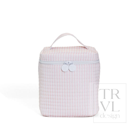 Quilted Go Go Lunch Insulated Bag - Pimlico Stripe Pink