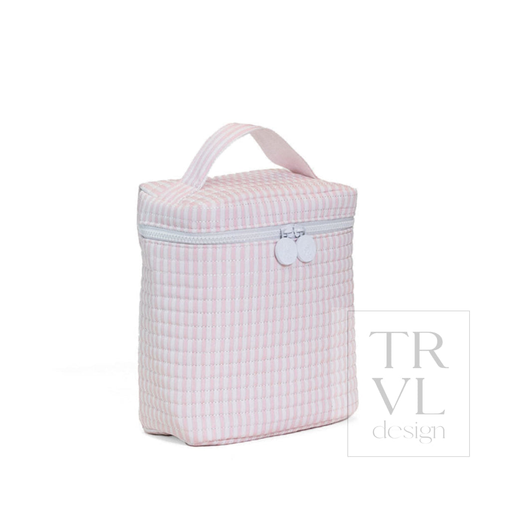 Quilted Go Go Lunch Insulated Bag - Pimlico Stripe Pink