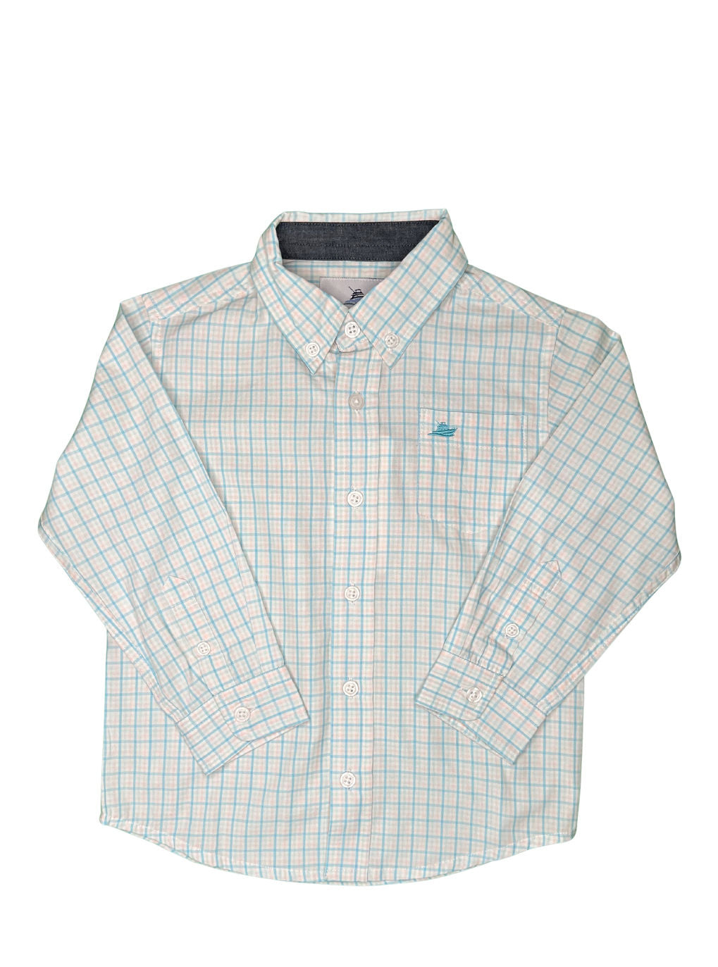 Long Sleeve Dress Shirt - pastel plaid