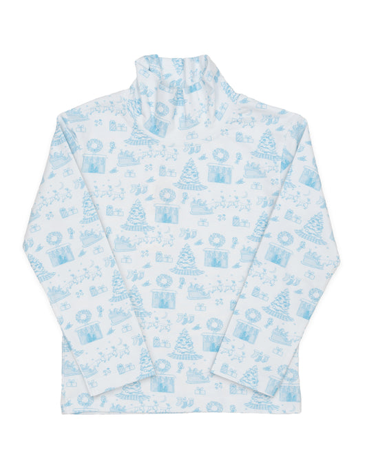 Blue Fireside Noel Turtleneck