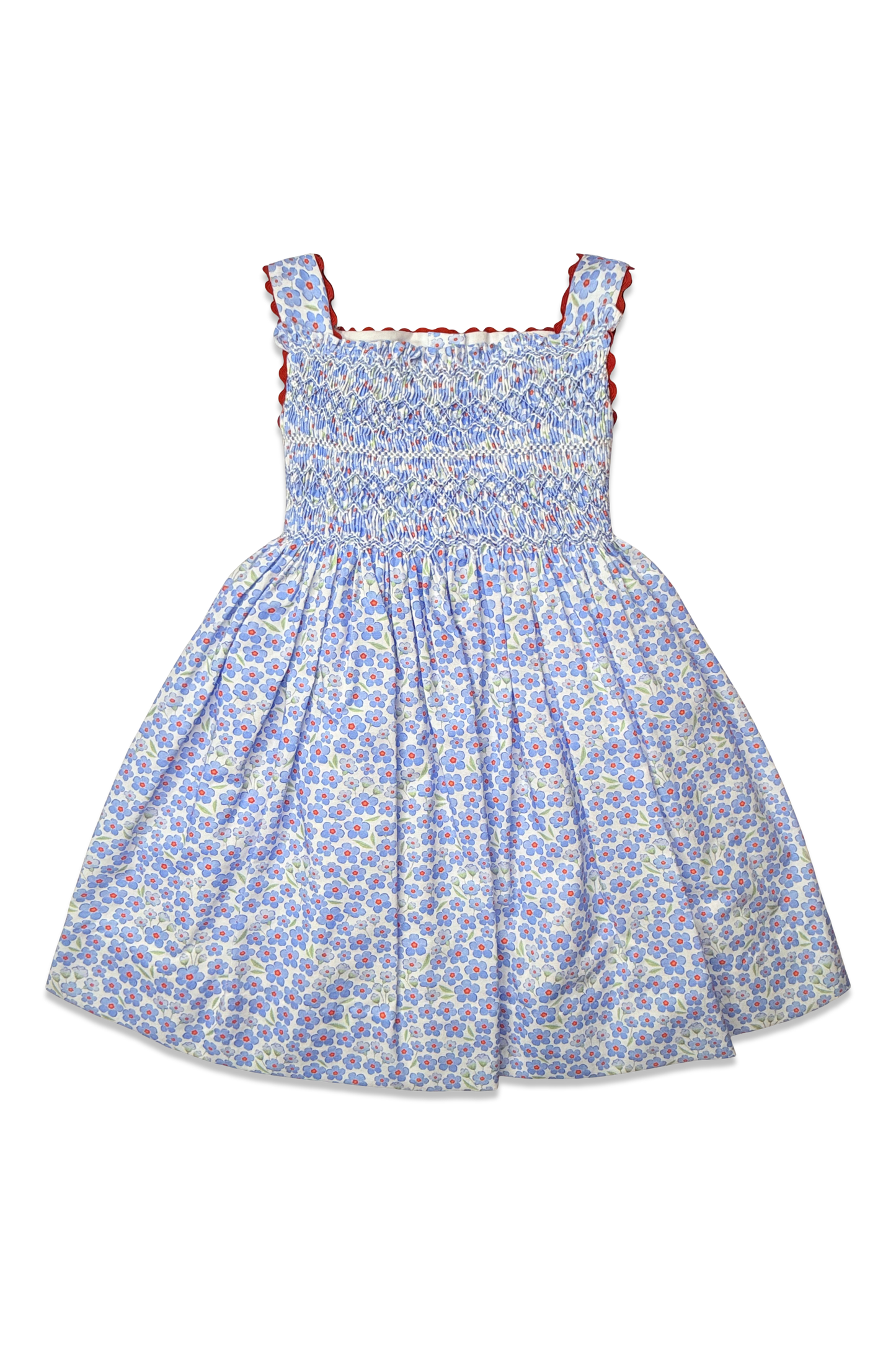 Izzie Dress - Red White & Bloom Floral