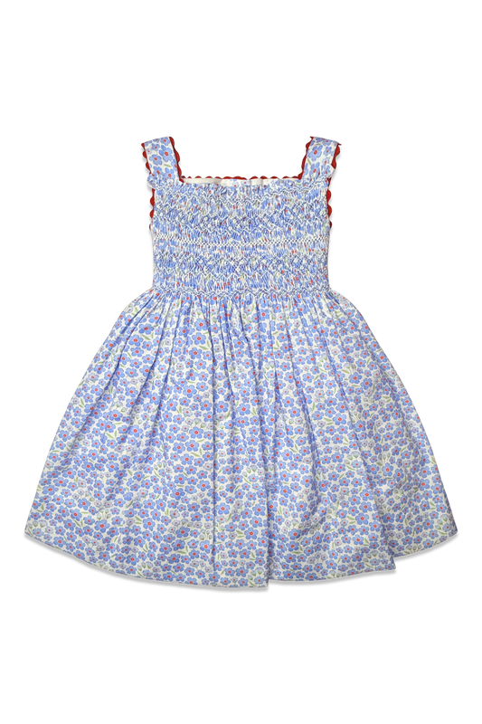 Izzie Dress - Red White & Bloom Floral