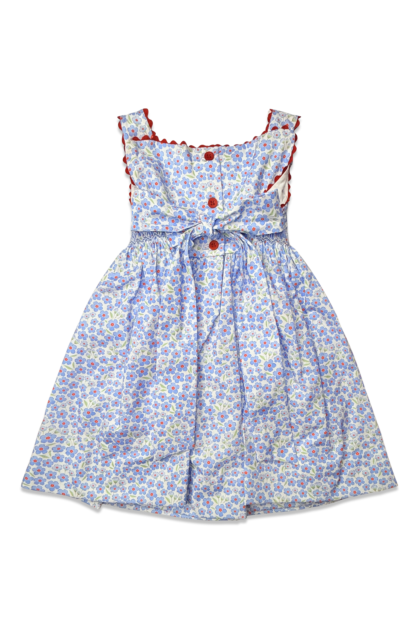 Izzie Dress - Red White & Bloom Floral