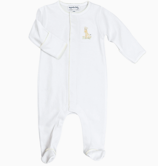 Vintage Giraffe Footie - Yellow